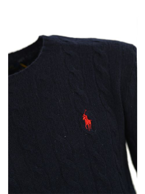 Maglione a trecce misto cashmere Blue POLO RALPH LAUREN | 710876762002